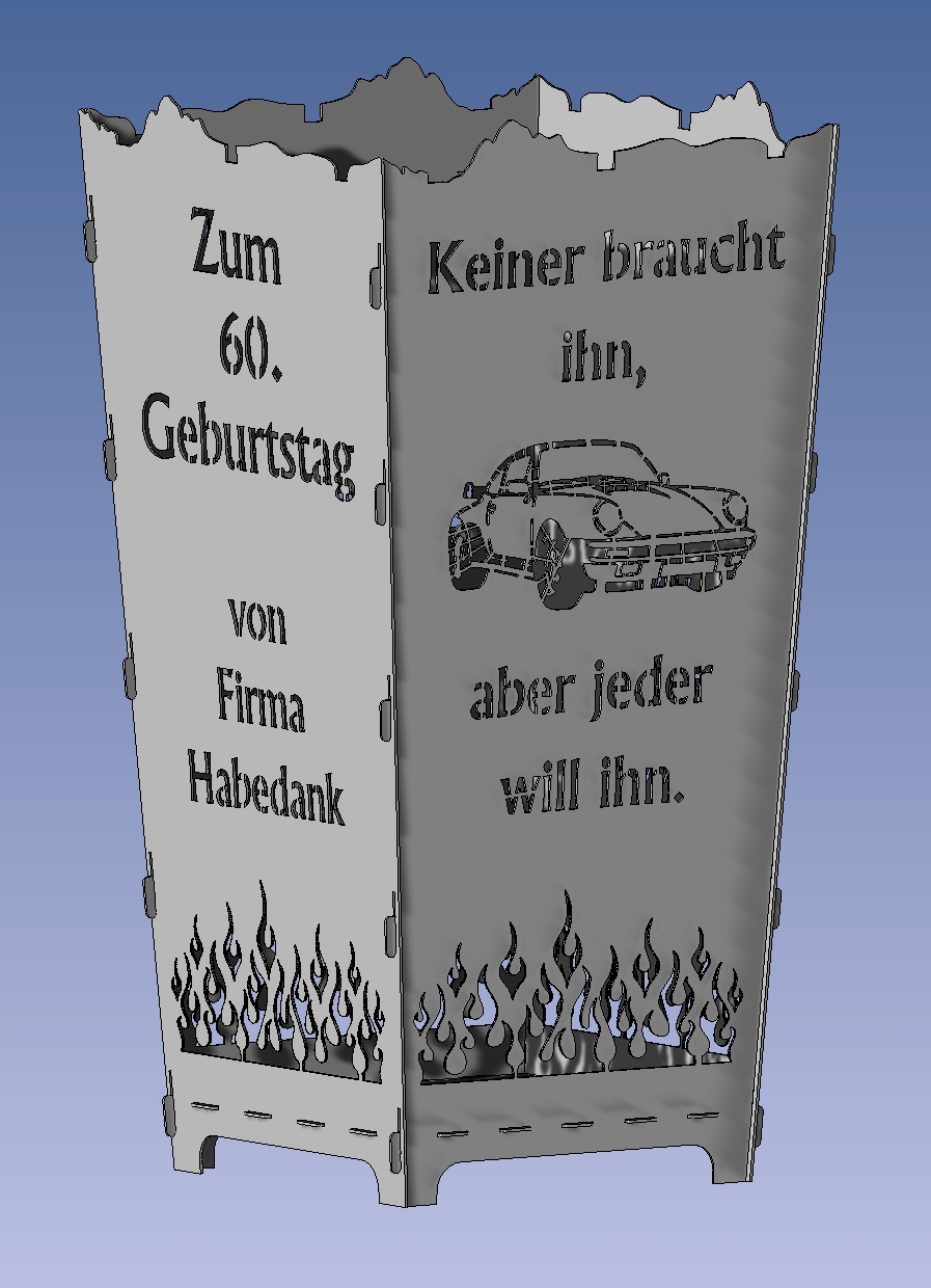 093-FK Feuerkorb Porsche - keiner braucht ihn ...