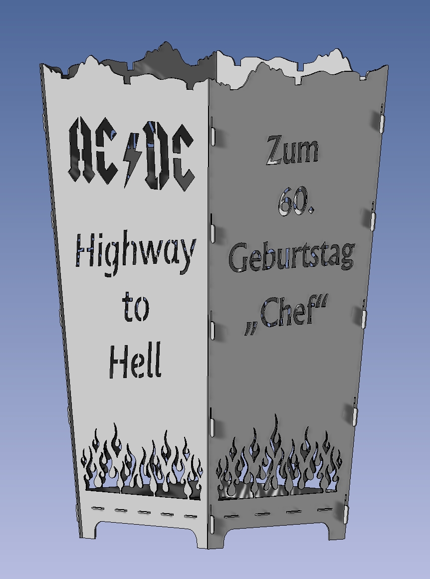 092-FK Feuerkorb Zum 60. Geburtststag 