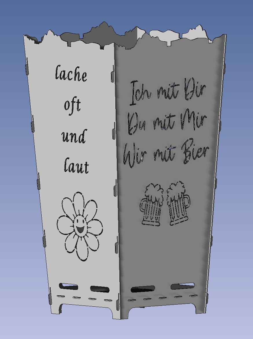 090-FK Feuerkorb Motiv Bier